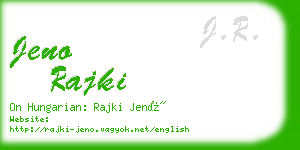 jeno rajki business card